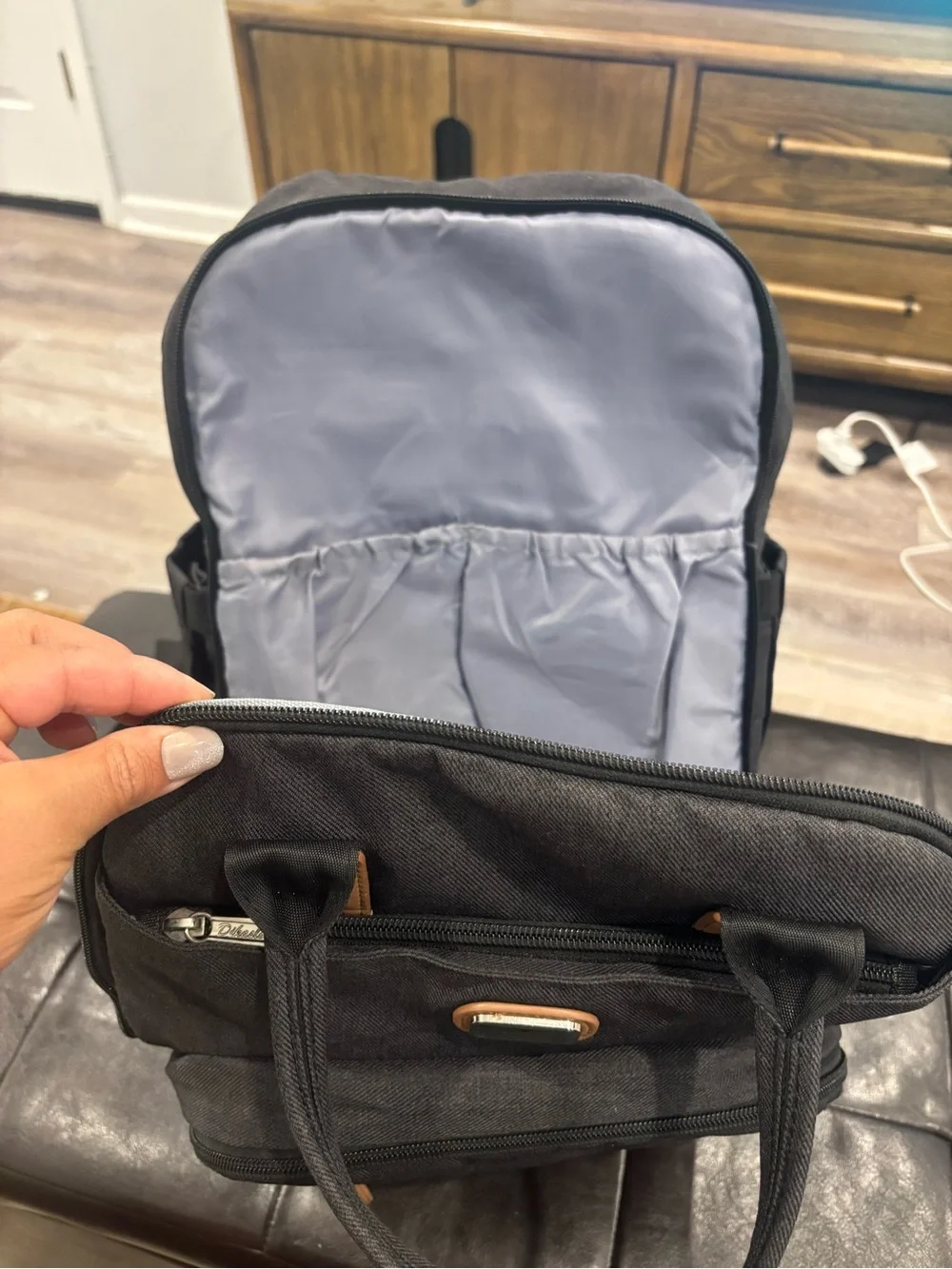 Dikaslon Portable Diaper Bag Backpack with Changing Pad Large Capacity